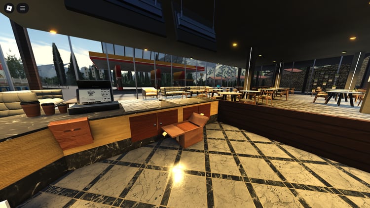 Driving in Troica Roblox racing environment