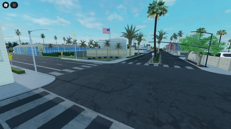 Roblox Florida map with city buildings