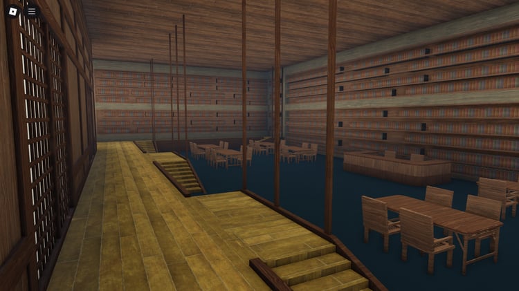 Roblox Japanese library exterior view