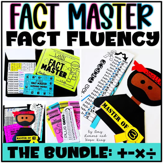 Math Fact Fluency BUNDLE | Fact Fluency & Timed Tests | Ninja Fact Master