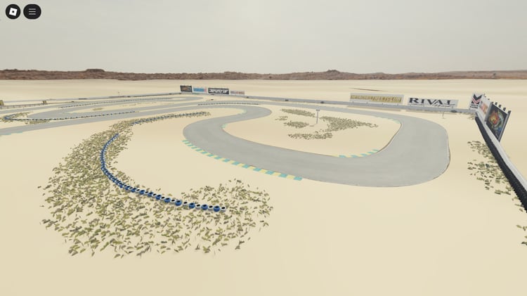 Off-road desert track Roblox environment