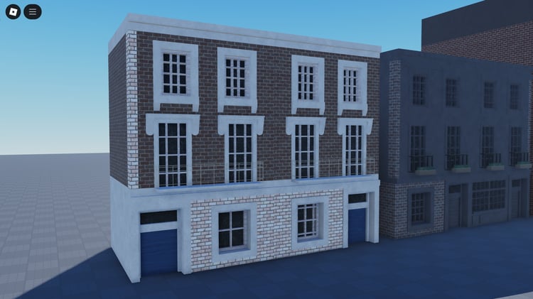 Apartment building facade Roblox model