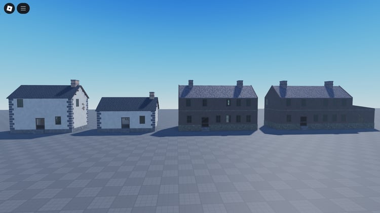 Exterior of enterable 1700s building Roblox