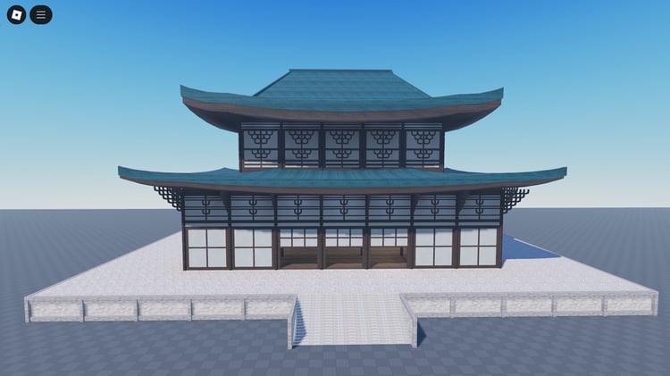 Exterior of enterable Japanese Temple Roblox