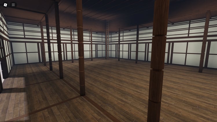 Interior hall of Japanese Temple Roblox