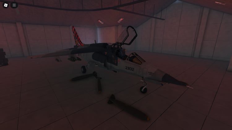 Working jet inside bunker Roblox
