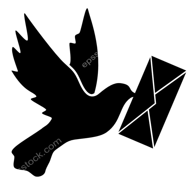 Pigeon with envelope