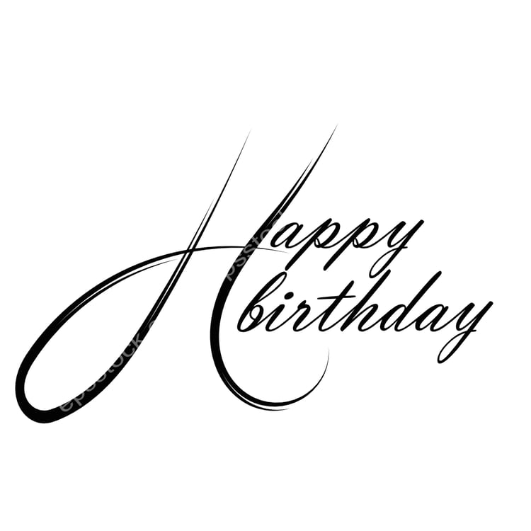 Happy birthday vintage lettering