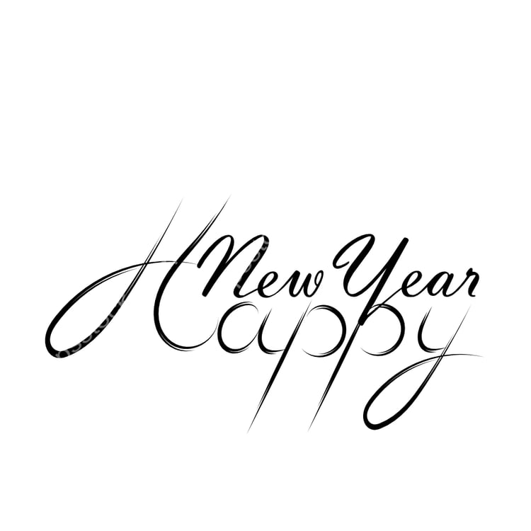 Happy New Year lettering