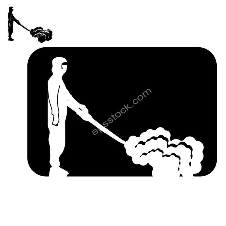 worker fumigates