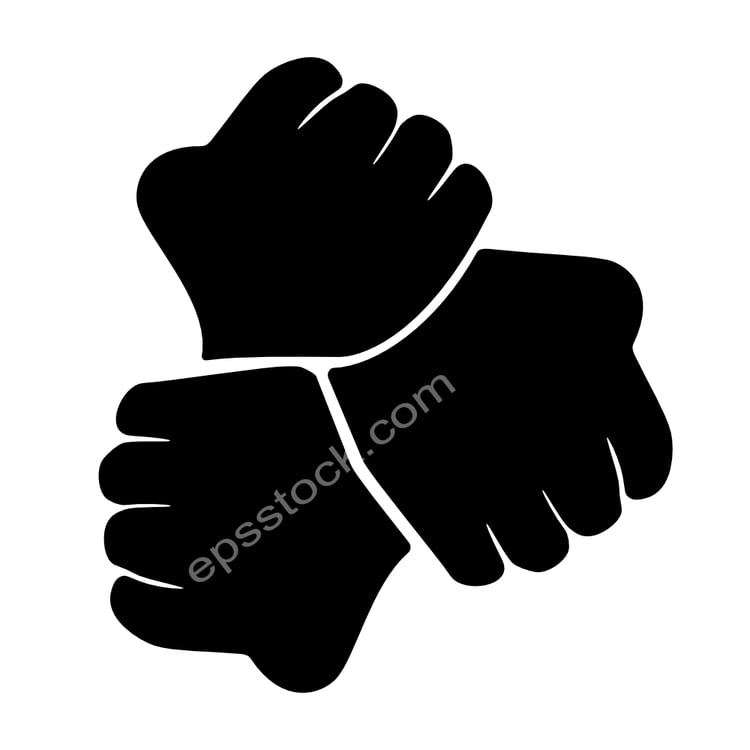 hands support each other