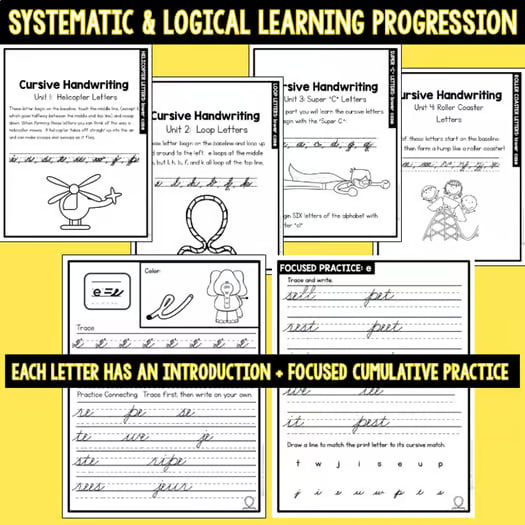 Cursive Handwriting Practice Pages