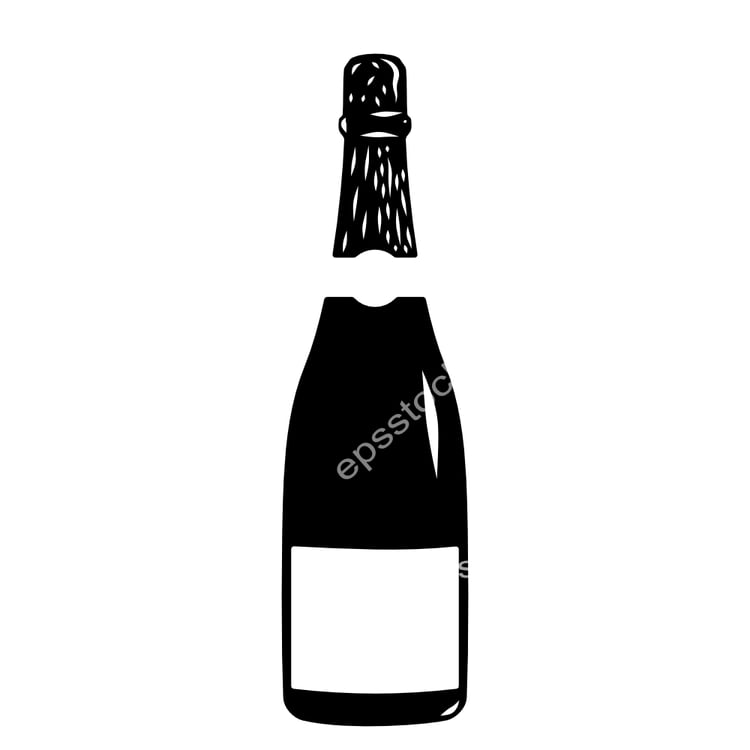 Champagne new bottle symbol