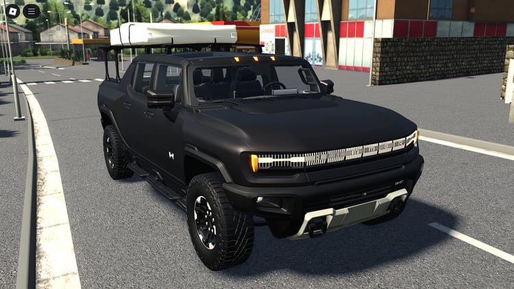 Front view of GMC Hummer EV Pickup Roblox model