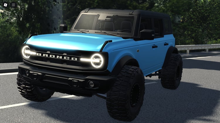 Front view of Ford Bronco Roblox model
