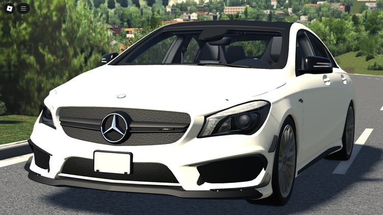 Front view of 2018 Mercedes-Benz CLA45-AMG Roblox model