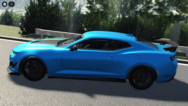 Side profile highlighting muscle car design