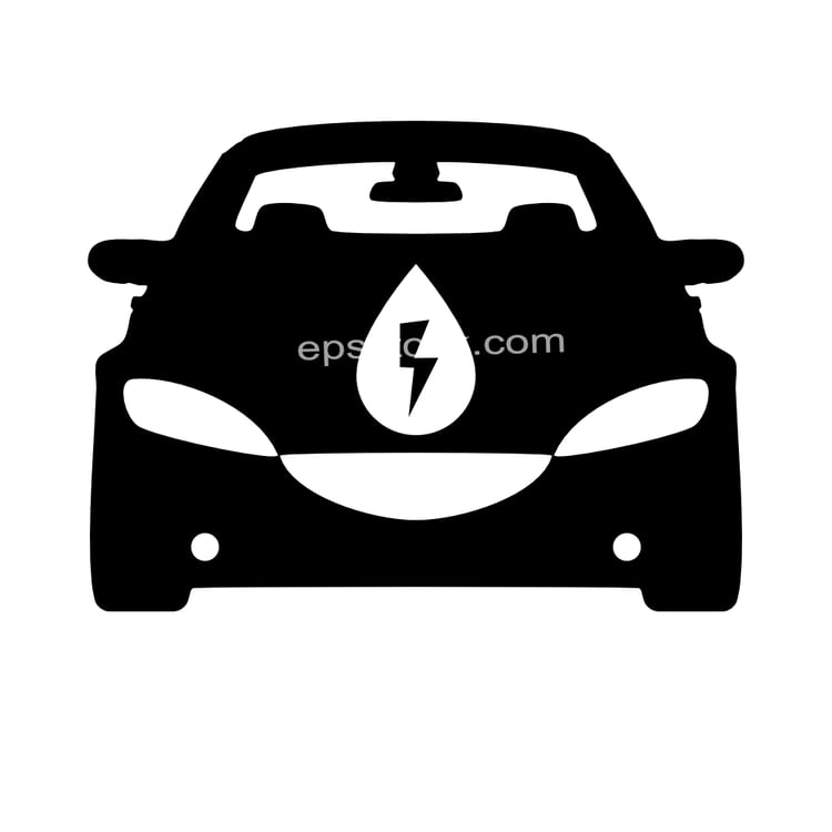 hybrid car symbol