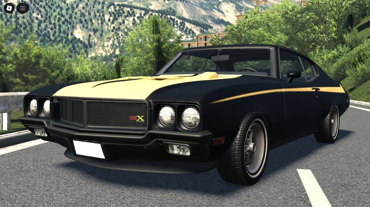 Front view of 1970 Buick GSX Roblox model
