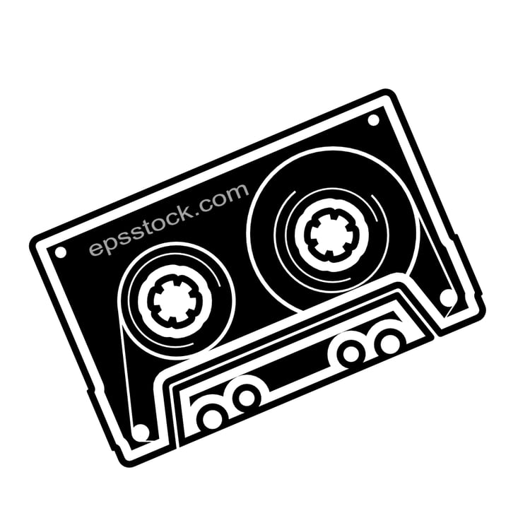Retro cassette audio tape