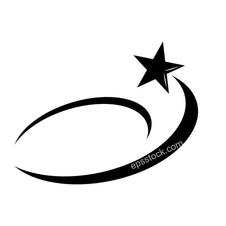 Stylized star swirling