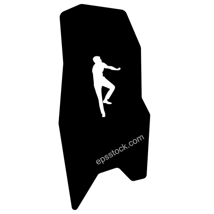 Mountain climber climbing rock