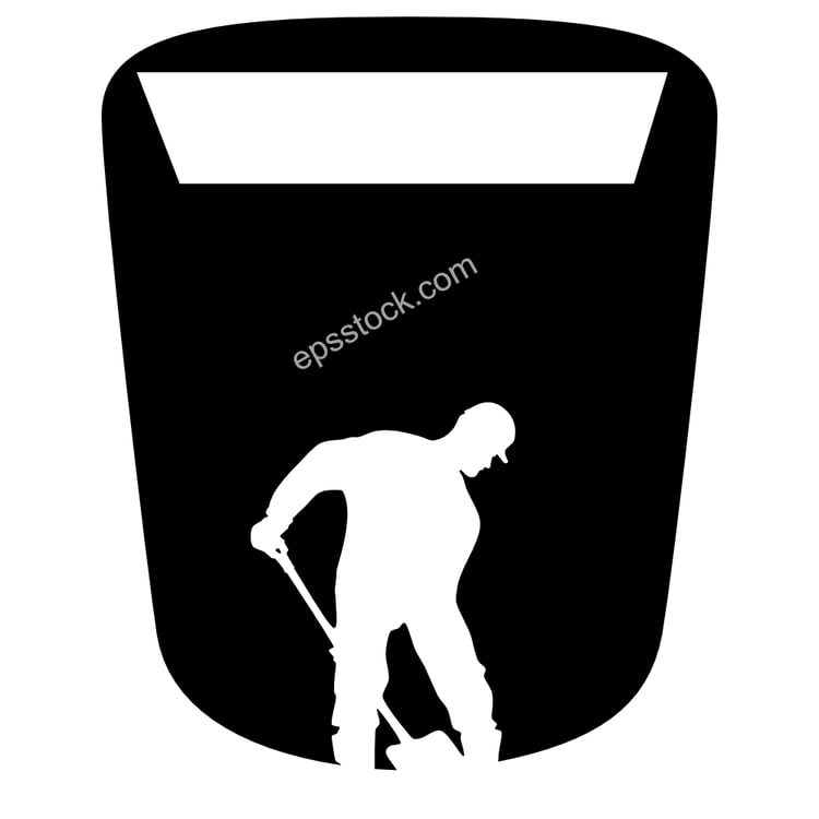 man digging grave