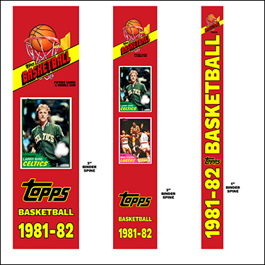 1981-82 Topps Basketball Cards Binder Inserts