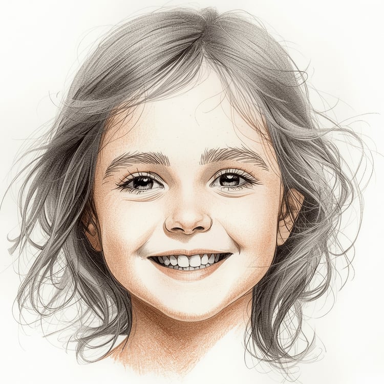 Realistic Woman Pencil Sketch