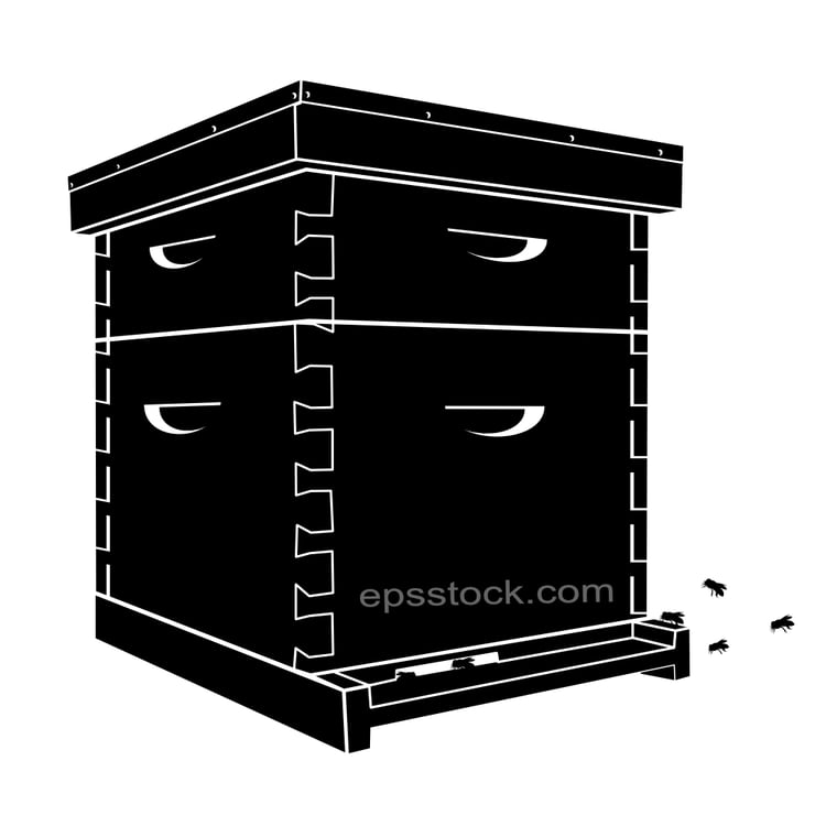 wooden bee hive