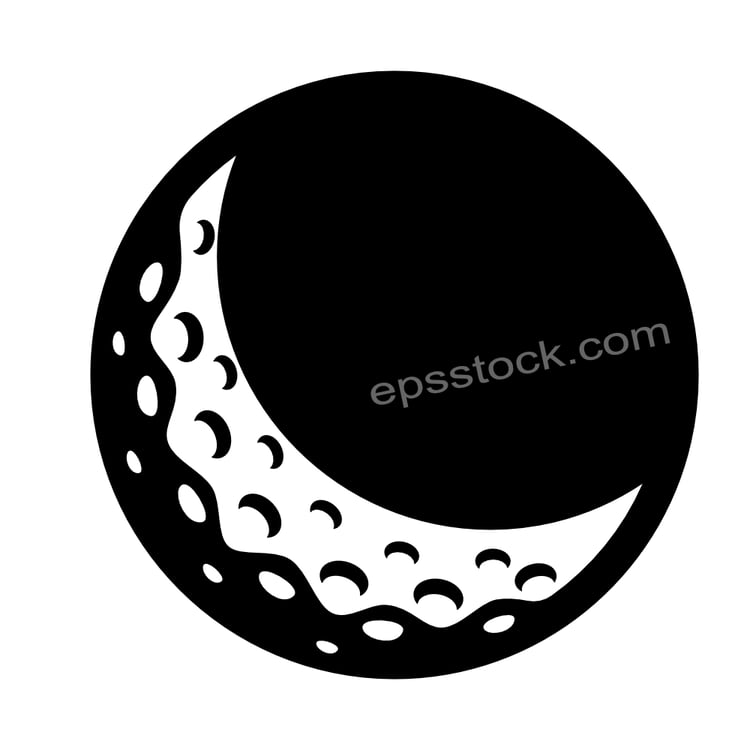 golf ball as moon
