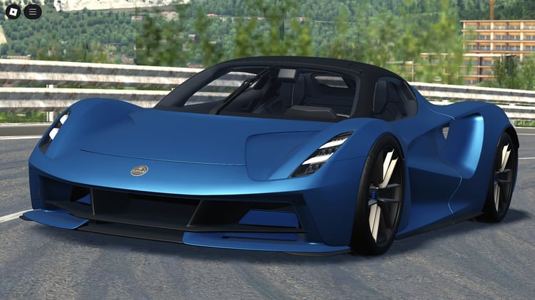 Front view of 2020 Lotus Evija Roblox model
