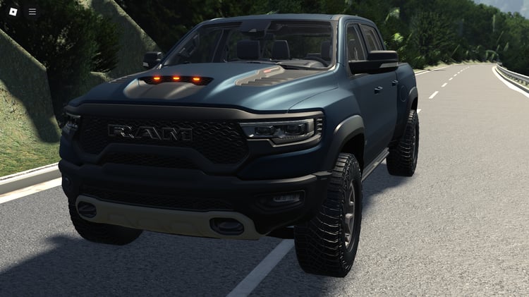 Front view of 2023 Dodge Ram TRX Retuned Roblox model