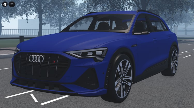 Front view of 2021 Audi e-tron S Roblox model