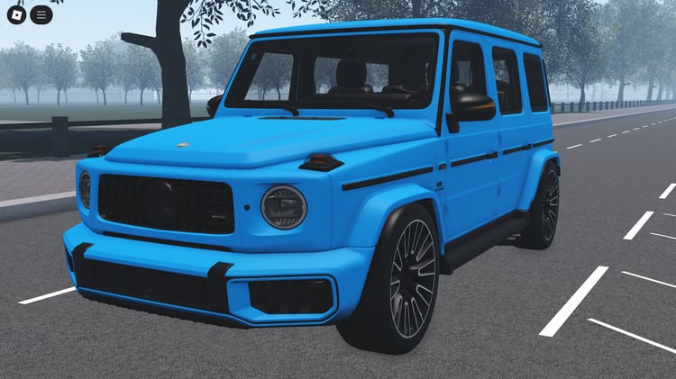 Front view of 2025 Mercedes G63 AMG Roblox model