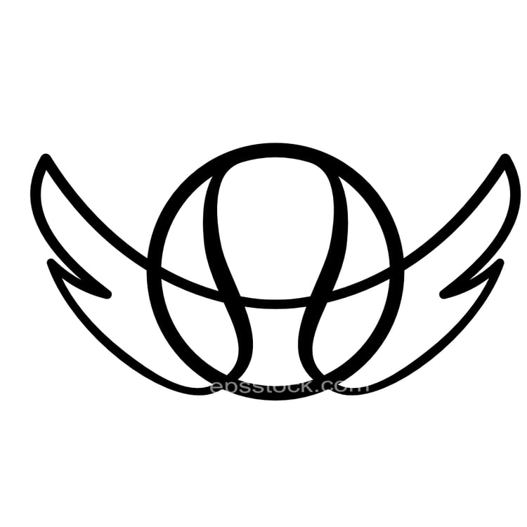 Basketball ball with wings