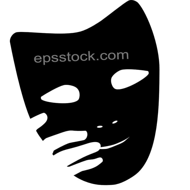 Hand Holding A  Mask