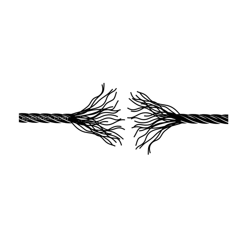 Torn Metal Cable