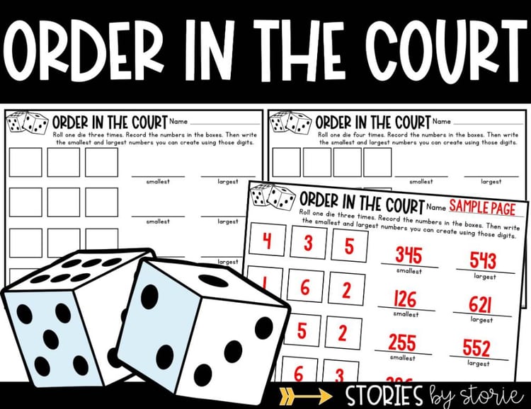 Math Dice Games Pack 3 Printable and Digital Activities