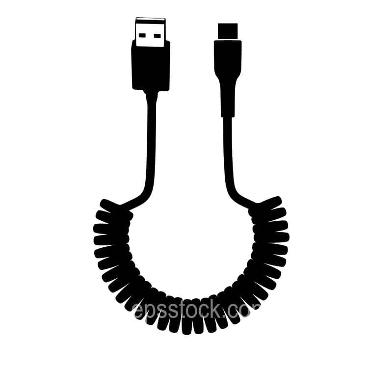 Fast Charging Coiled USB Cable