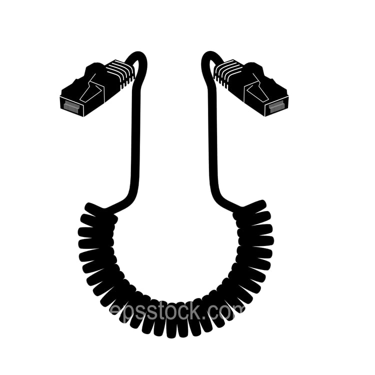 LAN Ethernet Network Coiled Cable