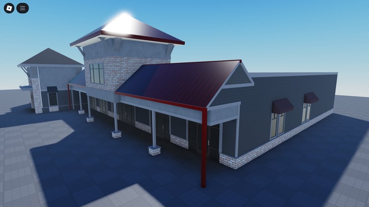 Side angle highlighting modern building design
