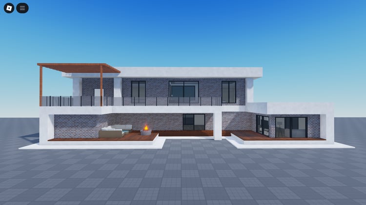 Front view of Modern Luxury Mansion Roblox model