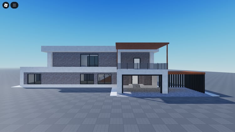 Side angle highlighting two-floor structure