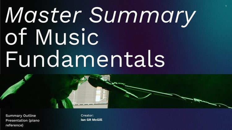 Master Summary of Music Fundamentals