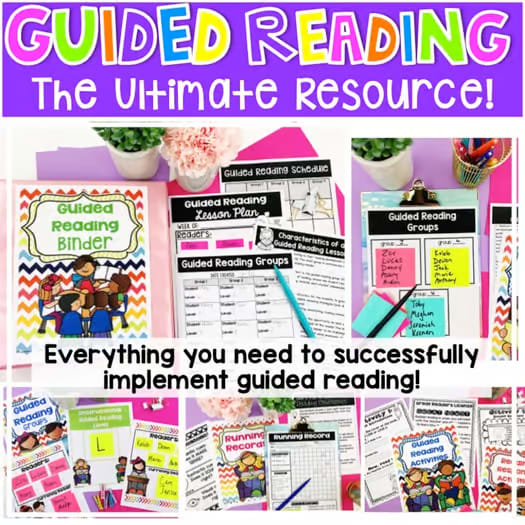 Guided reading lesson plan template, conference notes, running record, binder
