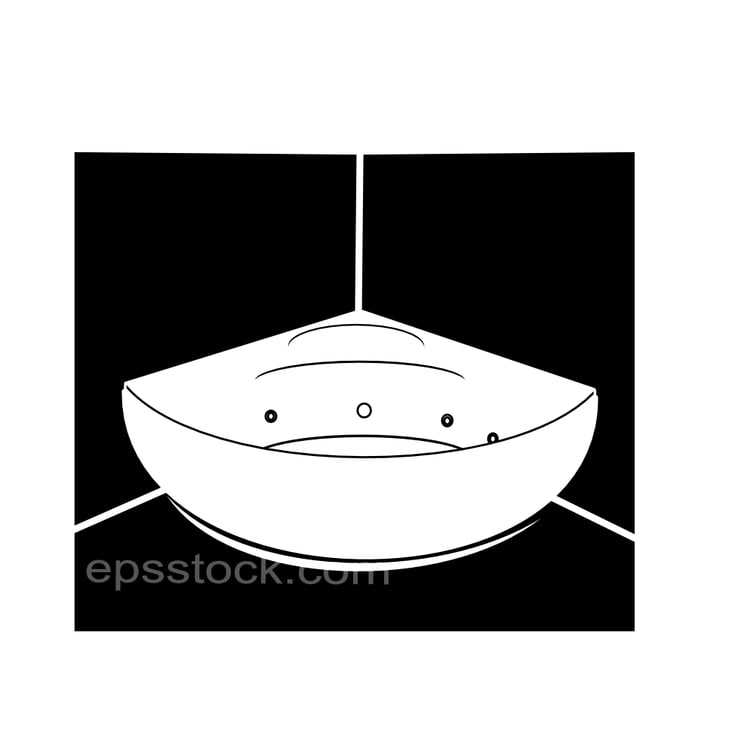 Corner whirlpool bath