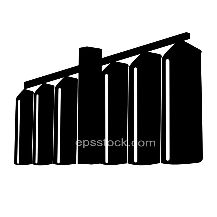 Silos of grain elevator