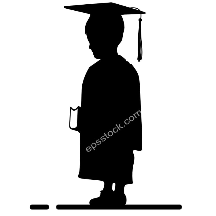 child in graduation hat