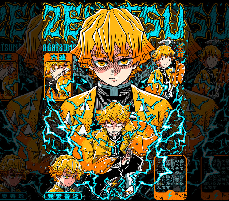 DESIGN ANIME Demon Slayer -Zenitsu